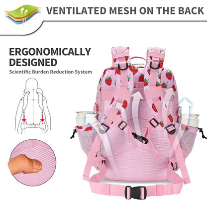 Lovelinks21 45L Tactical Assault Backpack 3 day assault pack with Molle Waterproof backpack Rucksack for Tactical Backpacks (Strawberry) - color: Strawberry