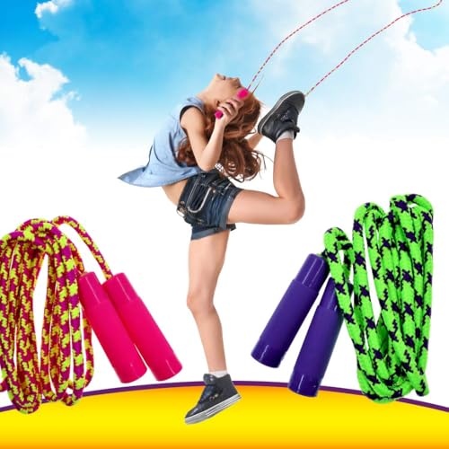 JA-RU 7ft Adjustable Jump Rope (Jump Rope) Nylon Braided Jump Ropes for Kids. Indoor & Outdoor Activities for Teens. Bulk Party Favor & Gymnastics Goodie Bag Stuffers. 1995 - style: 24 Pack