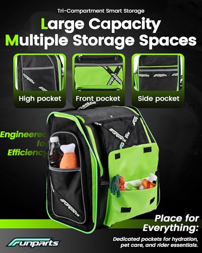 Funparts Motorcycle Dog Carrier Backpack Pet Riding Travel Carrier for Small Dogs Cats Under 18 lbs Escape-Proof High Ventilation for Street Glide Touring Trike Can-Am Models with Passenger Seat
