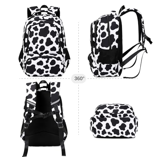 abshoo Lightweight Kids Backpack For Girls Kindergarten Elementary School Bookbag (Cow Print) - color: Cow Print