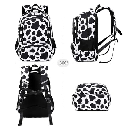 abshoo Lightweight Kids Backpack For Girls Kindergarten Elementary School Bookbag (Cow Print) - color: Cow Print
