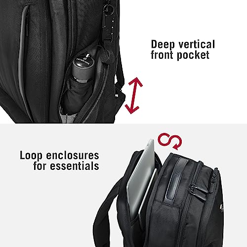 Victorinox Altmont Professional Essentials Laptop Backpack - Tablet & Laptop Bag for Travel Accessories - Computer Backpack Includes Sleek Organizer - 24 Liters, Black - size: 24 IN