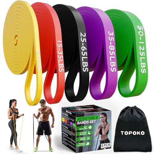 Pull Up Bar for Doorway, Upgrade Chin up Bar for Doorway Without Screws,Resistance Bands Set of 5 – Pull Up Assistance Bands for Men & Women