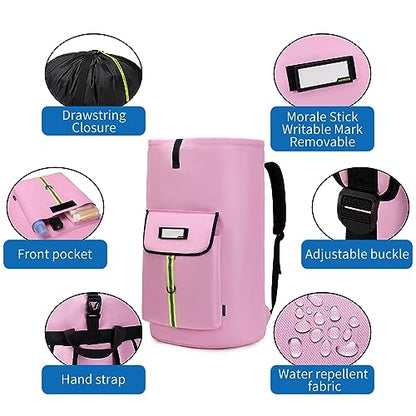 laundry bag backpack,extra-large heavy duty laundry bags,laundry backpack for college students,drawstring closure (Light Pink Laundry Bag) - color: Light Pink Laundry Bag