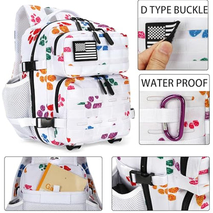 9L Mini Tactical Backpack for Men and Women Tactical Backpack Small for Hiking Small Tactical Bag Fitness Pack - color: Colorful Cat's Paw
