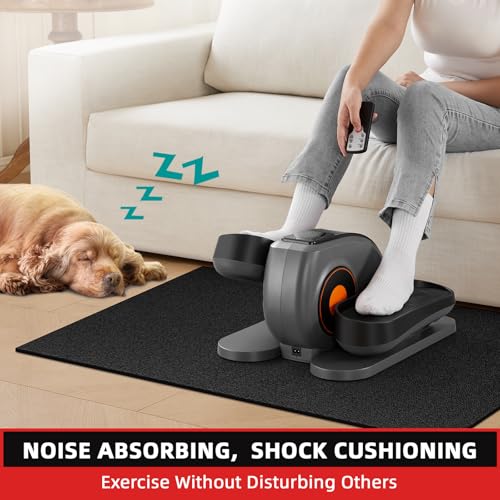 Treadmill Mat, 7'x3'/6'x3'/6'x2.5'/5.6'x2'/4'x2', 6mm Thick Exercise Equipment Gym Mat for Hardwood FloorCarpet, Compatible with Peloton Bike, Indoor Spin Bike, Elliptical - color: 48"x24"x6mm-black