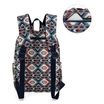 Montana West Backpack for Women Western Travel Backpack Purse Casual Daypack for Laptop College - color: Aztec Bice