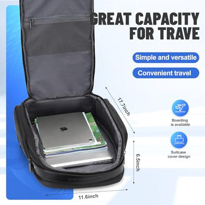 Expandable Business Laptop Backpack,180° Full Open TSA Friendly Travel Bag,15.6 inch Slim Commuter Backpack with USB Port,Water Resistant Professional Office Daypack,Black - color: Black-3