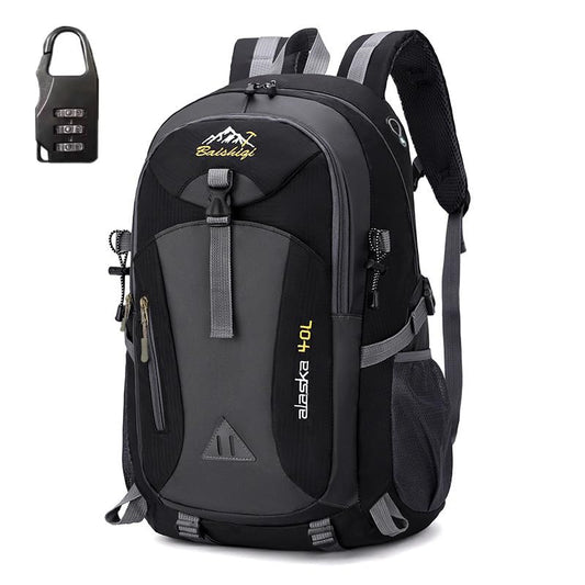 Travel Backpack 40L.Flight Friendly Approved Carry-on Luggage,Anti theft.Water.resistant.Lightweight.Business.Rucksack,Durable Large Weekender Bag Daypack Fits 17.3 Inch Laptop Unisex - color: Grey and Black