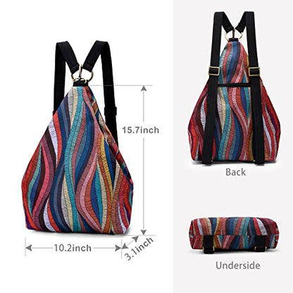 Black Butterfly Premium Backpack for Women, Bohemia Style Fashion Casual Daypack Backpack, Small Backpack Purse (0050-multicolor) - color: 0050-multicolor