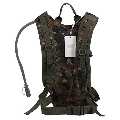 Hydration Backpack with 3L Water Bladder for Hiking and Climbing - color: Digital Camo