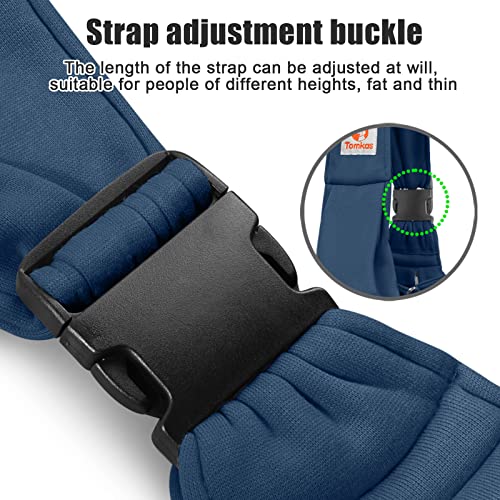 Tomkas Small Dog Sling Carrier - Zipper Pocket & Adjustable Strap - for 3-10 lbs Pets(Dark Blue) - color: Darkblue
