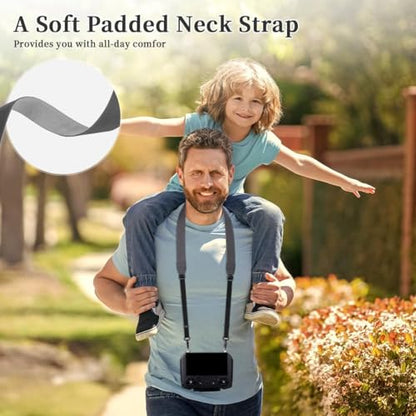 FMOST Drone Neck Strap for DJI RC 2, RC Pro 2, Mavic 4 Pro Controller, PU Leather Lanyard Compatible with DJI Flip, Mini 4 Pro, Mini 3, Air 3S, Mavic 3, Foldable Screw, Tool Free Install