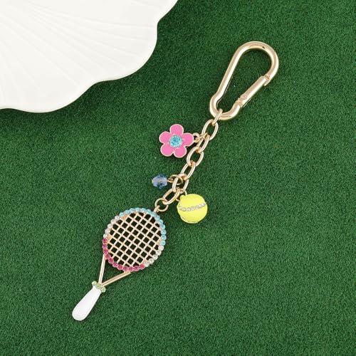 Madison Tyler Western Cowboy Boots Cherry Bow Bubble Tea Strawberry Cute Keychain | Bag Charms for Handbags Purse Charms - color: Tennis