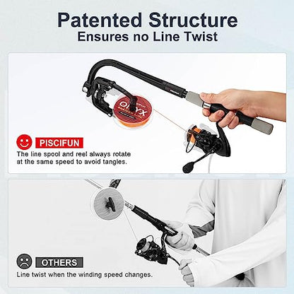 Piscifun Fishing Line Winder Spooler Machine Spinning Reel Spool Spooling Station System Automatic Spools Holder