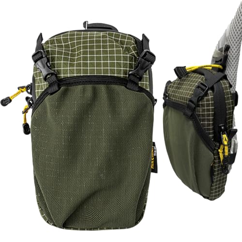 Backpack Shoulder Strap Pouch - Waterproof Strap Pack Phone Pouch, Backpack Strap Pocket Attachment Bag, Small Crossbody Bag Waist Pack for Sports Hiking Camping - color: Green