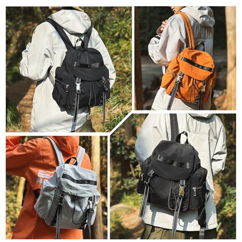 Casual Backpack Women Men Daypack Lightweight Rucksack Waterproof Backpack for Hiking Travel Daily Use Black - color: Black
