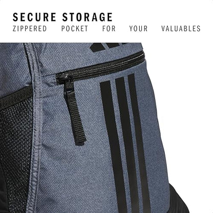 adidas Alliance Sackpack – Drawstring Backpack for Sports, Small Gym Bag, Twill Onix Grey/Black/3, OSFA - color: Twill Onix Grey/Black/3