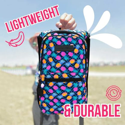 Kandies World Reflective Festival Hydration Pack - 2L Hydropack for Raves, Hiking, Biking, Running, and More (with Anti-Theft Pocket) - style: Pineapple