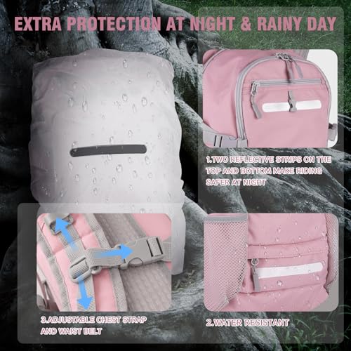 20L Hydration Backpack with 3L Water Bladder Water Backpack for Hiking Hydration Pack Insulated Daypack for Commuting Black - color: Pink