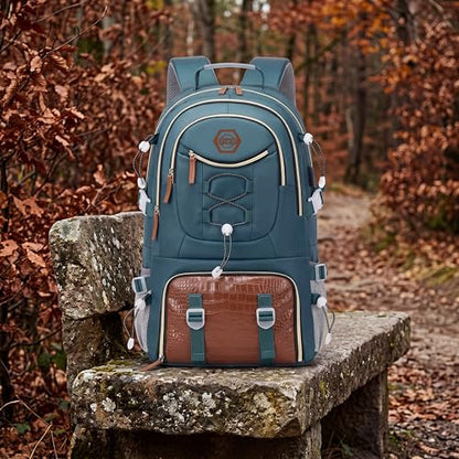 Spacious And Lightweight Outdoor Travel Backpack Featuring a Shoe Compartment - Ideal for Hiking, Camping, And (blue) - color: Blue