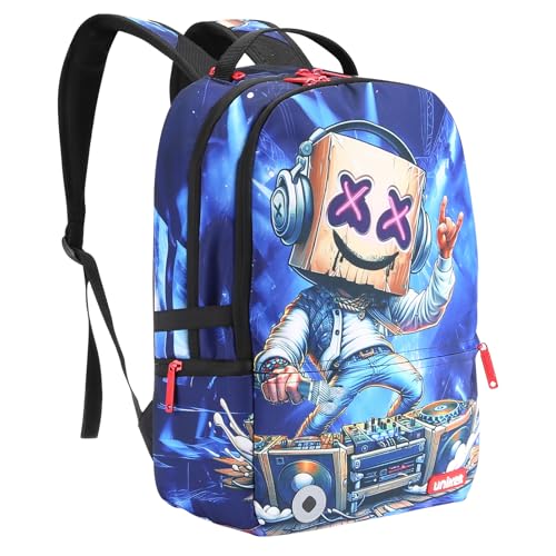 Graffiti Backpack for School, 20L Casual Daypack, Designer Laptop Backpack for 15.6 Inch Laptop - color: Dj