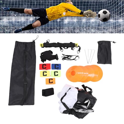 Agility Ladder Training Set with Speed Ladder 5 Cones Running Umbrella Belt Wrist Guards and Carry Bag for Football Soccer Speed and Agility Drills