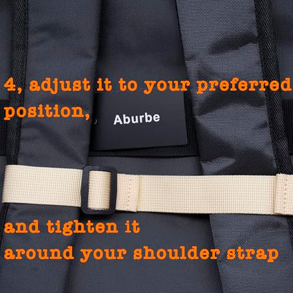 Backpack Chest Strap, Universal Add on Adjustable Sternum Strap, Chest Belt Replacement, with Heavy Duty Quick Release Buckle Clip, for Travel, Hiking, Camping, School - color: Beige