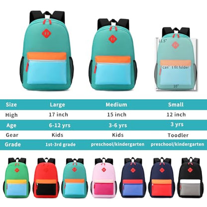 Backpack Set for Girls Boy Kids Backpack with Lunch Box for Elementary Primary Kindergarten School Bag (Blue Yellow, Large) - color: Blue Yellow