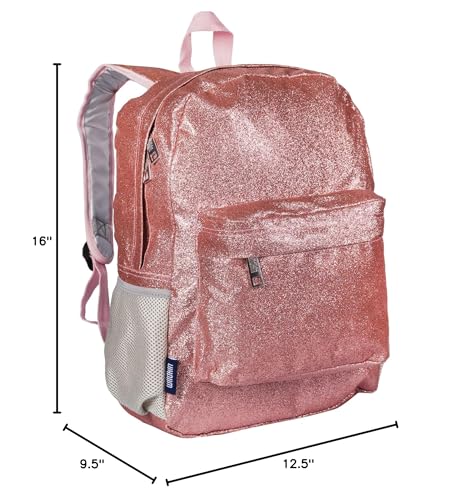 Wildkin 16-inch Kids Backpack – Durable, Padded & Spacious School Bag for Boys & Girls - Pink Glitter - color: Pink Glitter