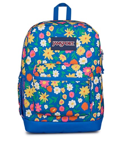 JanSport Cross Town Plus Backpack - Large Main Compartment, Side Water Bottle Pocket, 15-Inch Padded Laptop Sleeve - Flower Market - color: Flower Market