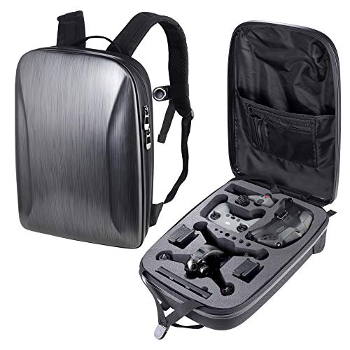 Portable Hard Case for DJI FPV Combo, Waterproof Shockproof Backpack Bag for DJI FPV Explorer Combo, Goggles V2/ Goggles Integra, Remote Controller 2, Motion Controller, Battery & Accessories - color: Brushed Dark Gray