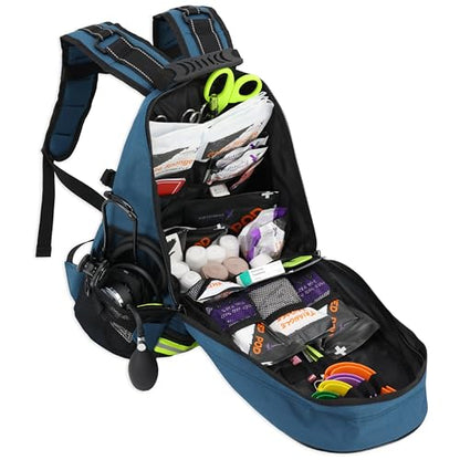 Lightning X First Responder EMT/EMS Backpack Stocked First Aid Supplies Kit B (Navy Blue) - color: Navy Blue Bag W/ Supplies