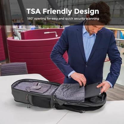 Swissdigital Design TSA Business Laptop Backpack For Men,Travel Backpack With USB Charging Port,College Tech Backpacks With RFID Pockets Presents For Men Fits 15.6 Inch Computer Grey | J16BT-03 - color: Grey