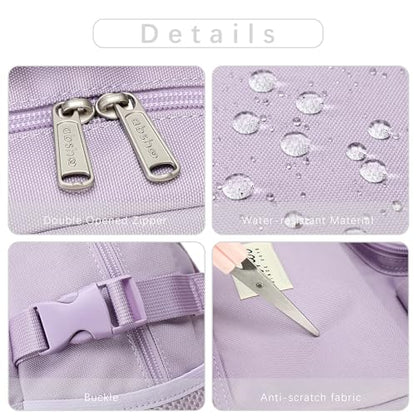 abshoo Large Heavy Duty Backpack For School College Bookbag Casual Multi Pocket Travel Backpacks - color: Light Purple
