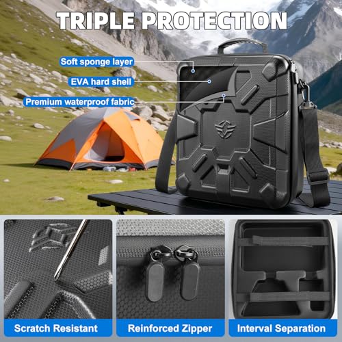 WINDCHASER Ultralight Portable Storage Bag Case for Starlink Mini | EVA Bag Black Case for Starlink Mini Dish Accessories Kit, Shockproof, Waterproof, Dual Carry Options, Ideal for Travel