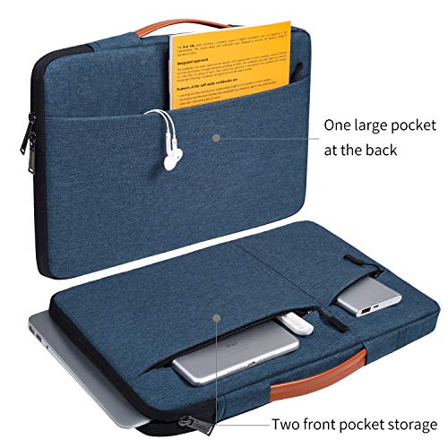 14 inch Laptop Sleeve Case for Dell XPS 15/Inspiron 14, HP Envy 14/ Chromebook 14/Pavilion x360 14,Lenovo Flex 5/IdeaPad 14, Acer HP DELL Lenovo ASUS 14-in Waterproof Computer Bag(NavyBlue) - color: Navy Blue, size: 14-15 Inch