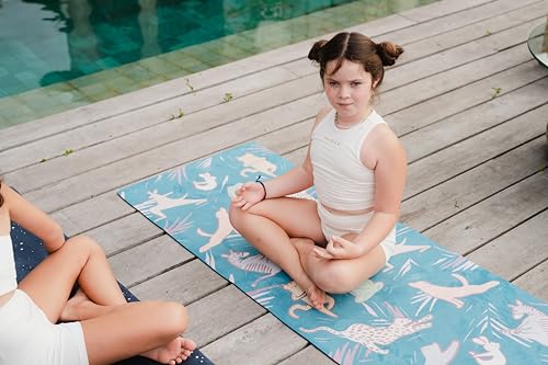 Yoga Design Lab The Kids Yoga Mat | Environmentally Friendly + Supportive + Colourful | Non-Toxic | Ideal for Yoga, Gymnastics, Exercise, Athletics | Includes Carry Strap