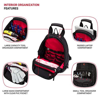 SwissGear Tool Bag Backpack, Fits Up to 15-Inch Laptop, Work Pack, Black - color: Black, size: Medium