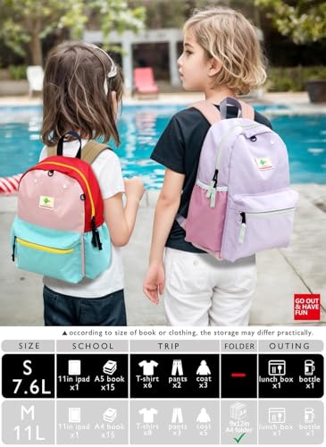 atgark Preschool Toddler Backpack For Boys Girls, School Mini & Travel, Small Kids Child Backpacks, Kindergarten Elementary bag, 11.6" H - color: Flamingo, size: Age 1-3 (11.6" H Can't Fit Folder)
