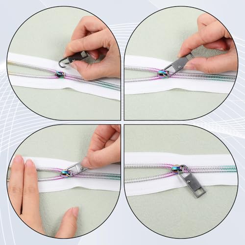 cobee 24Pcs Zipper Pull, Zipper Pull Replacement, Metal Zippers Repair Tab Zippering Head Replacement, Zippers Pulls Charm for Luggage, Backpacks, Jackets, Handbags(Style B)