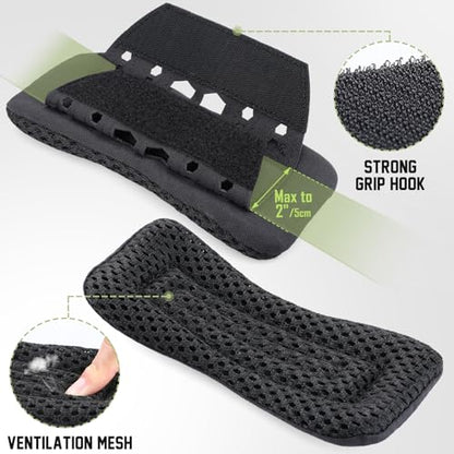 WYNEX Shoulder Strap Pad for Vest Carrier, 2 Pack Tactical Plate Shoulder Pads Strap Cushion Vest Accessories Shoulder Pads Soft Mesh Pads with Tactical Gear for Men - color: Black