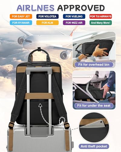 BJLFS Large Black Backpack for Women, Classic Basic Waterproof High School Bookbag, Lightweight Casual Travel Daypack, College Backpack Men, Middle School Bag for Girls Boys - color: Large Black