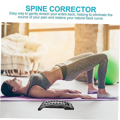 PartyKindom Back Arch Stretcher Spine Relief Device for Lower Back Neck Posture Correction Gentle Stretching Massage Tool for Home Use