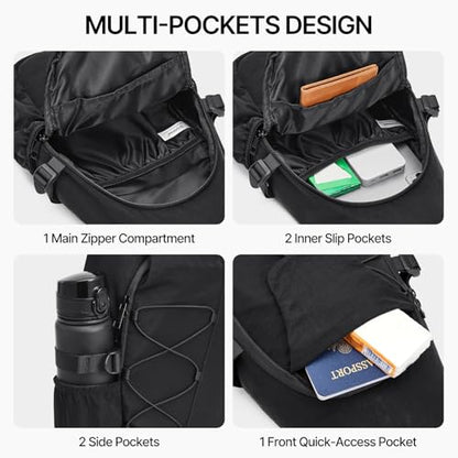 G4Free RFID Blocking Sling Bag for Men Women, Crossbody Bags Hiking Travel - color: Black