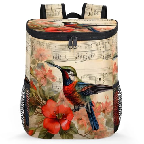 Insulated Cooler Backpack Portable Soft Cooler Bag Ice Chest Backpack for Camping Beach Picnic Lunch Work Travel - color: Multicolor 3