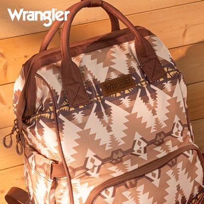 Wrangler Callie Diaper Bag Backpack with Stroller Straps Multifunction Baby Travel Bag WG2210-9110TN - color: Angel Tan