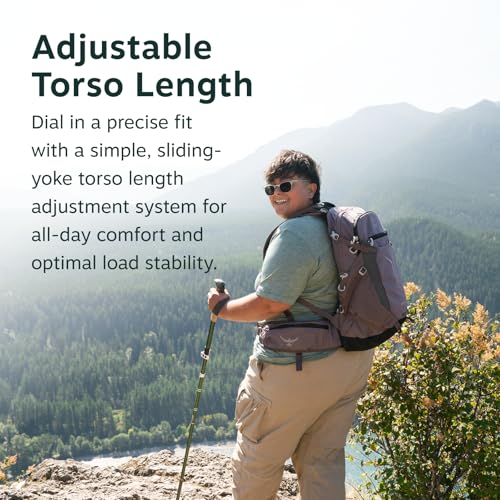 Osprey Sportlite 25L Lightweight Hiking Backpack for Men and Women - Everyday Hiking Bag - Travel Daypack, Raven Black, Extended Fit - color: Raven Black, style: 25l - Extended Fit