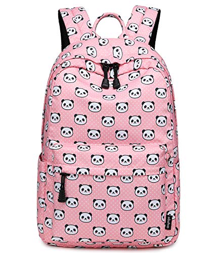 abshoo Lightweight Cute Panda Backpacks for Girls School Backpacks With Lunch Bag (Panda Pink Set) - color: 3pc Panda Pink