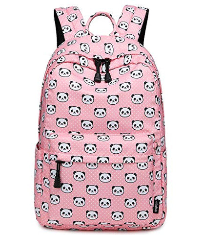 abshoo Lightweight Cute Panda Backpacks for Girls School Backpacks With Lunch Bag (Panda Pink Set) - color: 3pc Panda Pink